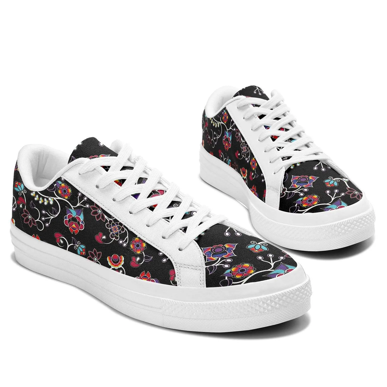 Floral Danseur Aapisi Low Top Canvas Shoes White Sole