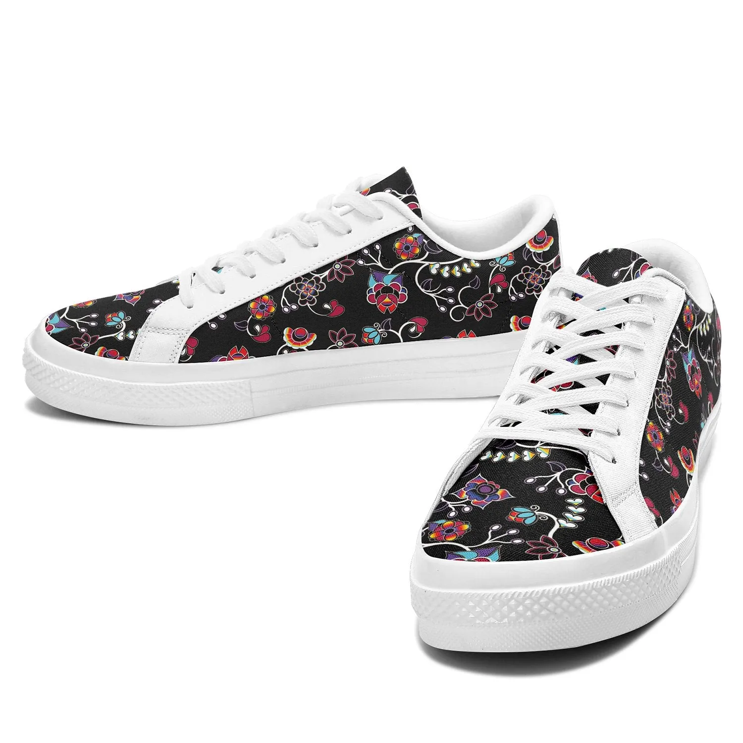 Floral Danseur Aapisi Low Top Canvas Shoes White Sole