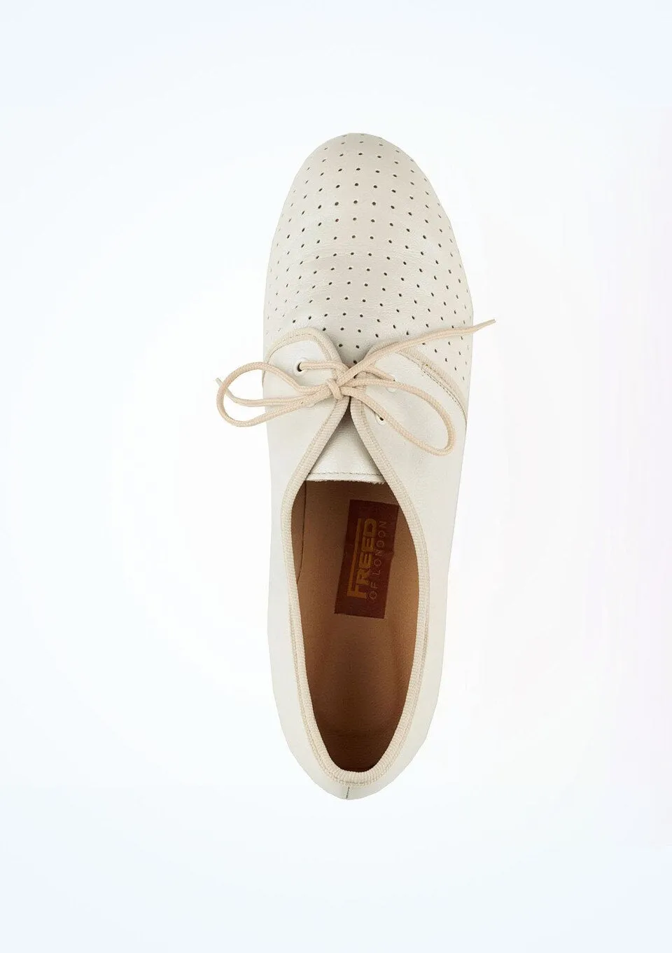 Freed of London, Sicily, Ivory Leather, 1” Flat Heel