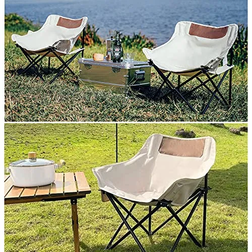 FSELETRIC Camping Folding Table and Chair Set, 2pcs Aluminum Fold Up Chair with 1pcs Lightweight Folding Table, Portable Lightweight Folding Camping for Picnic, Sports, Fishing