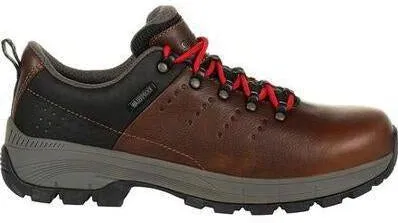 Georgia Men's Eagle Trail Soft Toe WP Oxford Work Shoe - Brown - GB00398