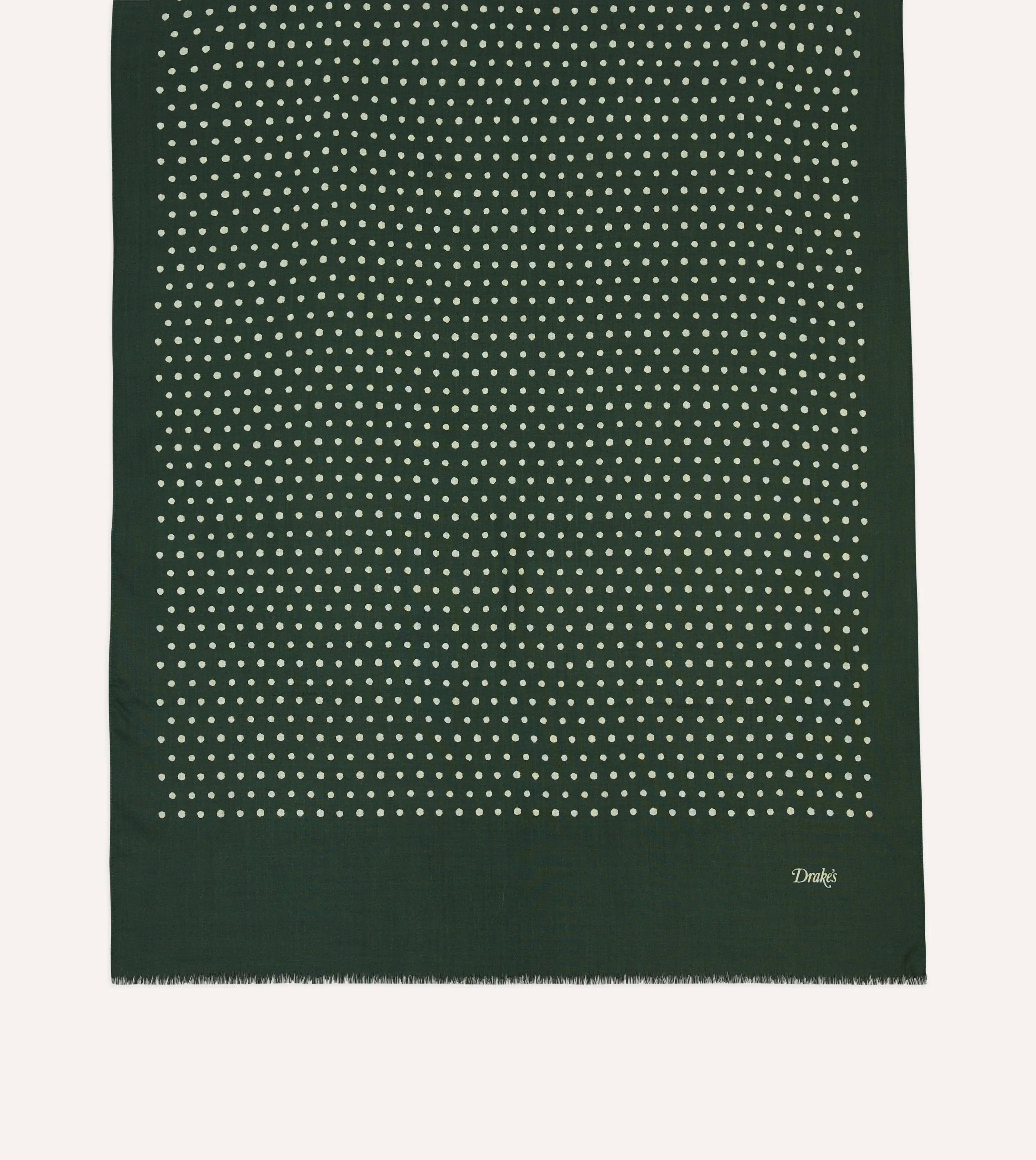 Green Polka Dot Wool Scarf