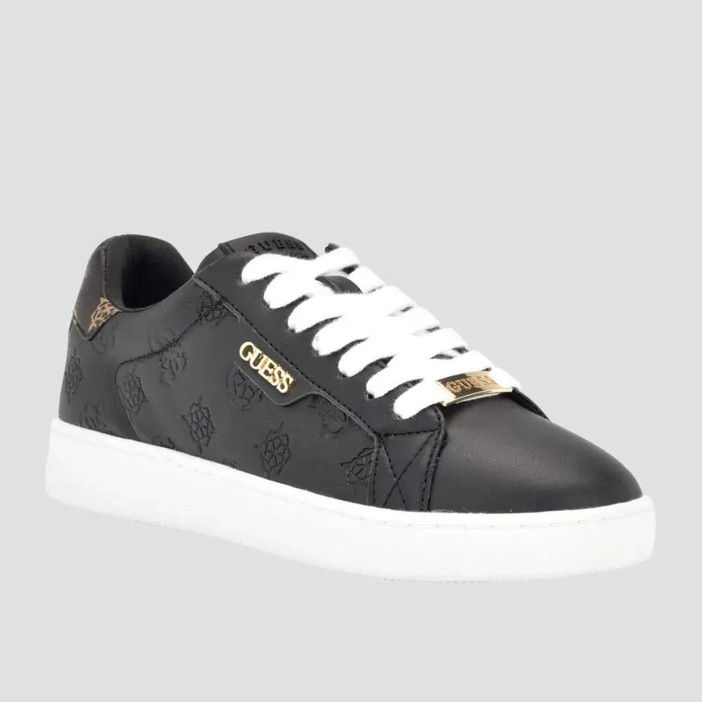 GUESS Renzy Debossed Logo Low-Top Sneakers - BLK