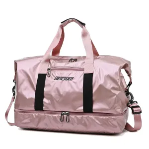 Gym Bag Pearlescent for Women With Shoes Pocket