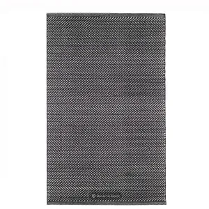 Herringbone Indoor/Outdoor Rug | Black & Ivory