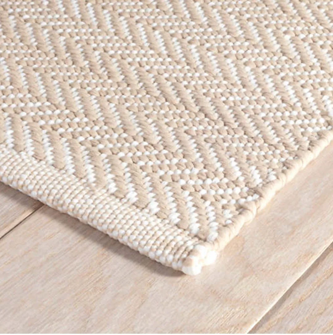 Herringbone Indoor/Outdoor Rug | Linen & White