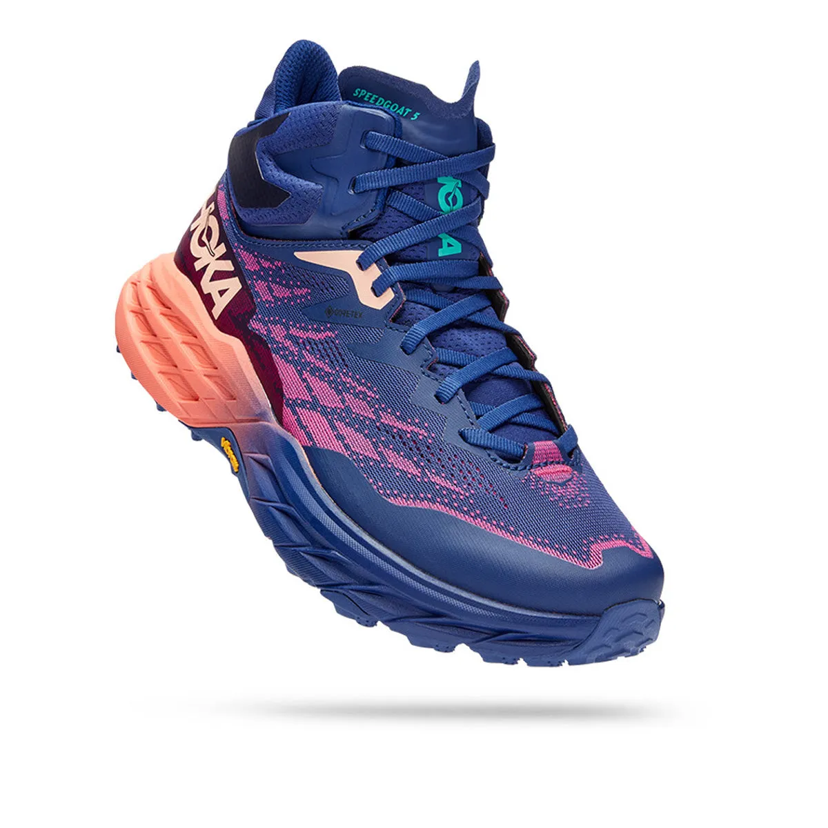 Hoka Speedgoat 5 Mid Gore-tex Womens | Bellwether Blue / Camellia