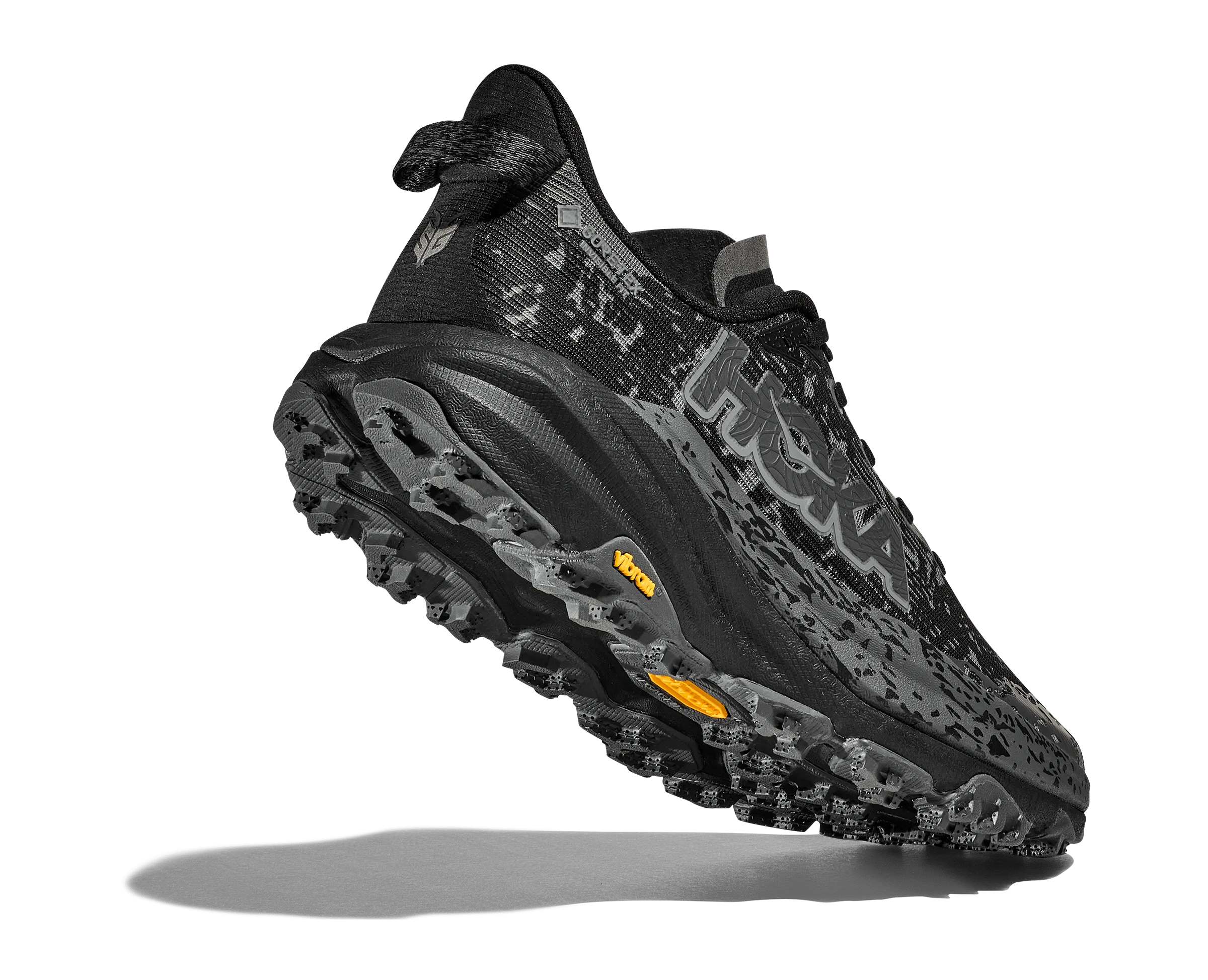 Hoka Women's Speedgoat 6 Gore-Tex® Trail Runners- Black/Outer Orbit