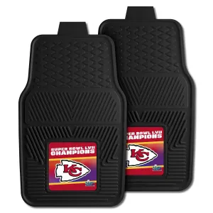 Kansas City Chiefs Super Bowl LVII 2-pc Vinyl Car Mat Set