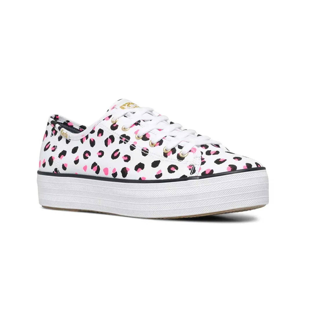 Keds - Women's Triple Kick Leopard Canvas Shoes (WF65995)