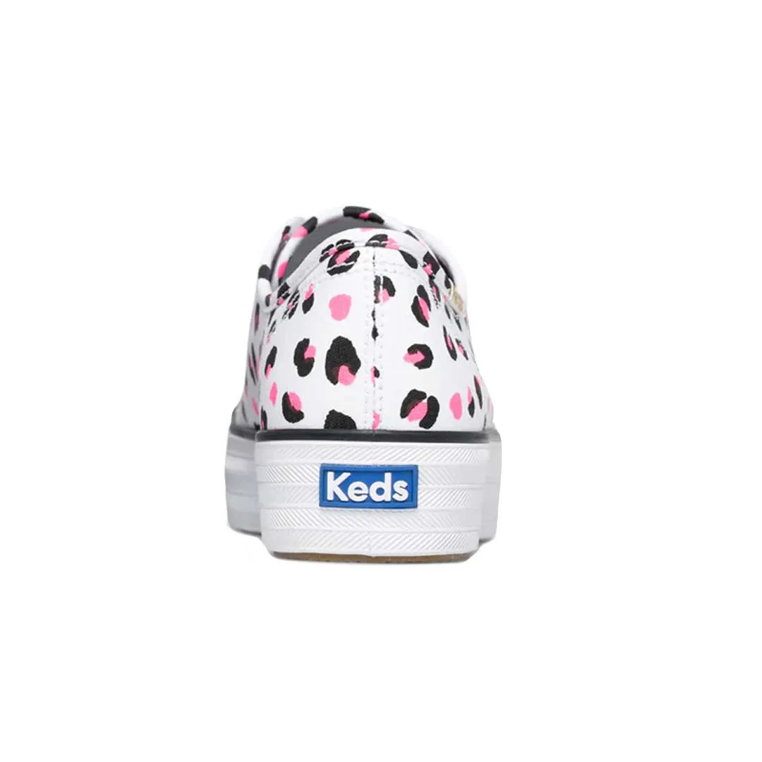 Keds - Women's Triple Kick Leopard Canvas Shoes (WF65995)