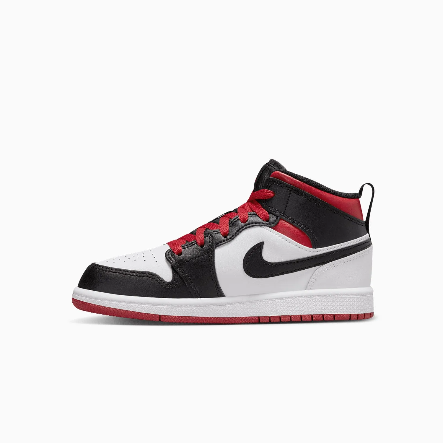 Kid's Jordan 1 Mid "Gym Red Black Toe" Pre School