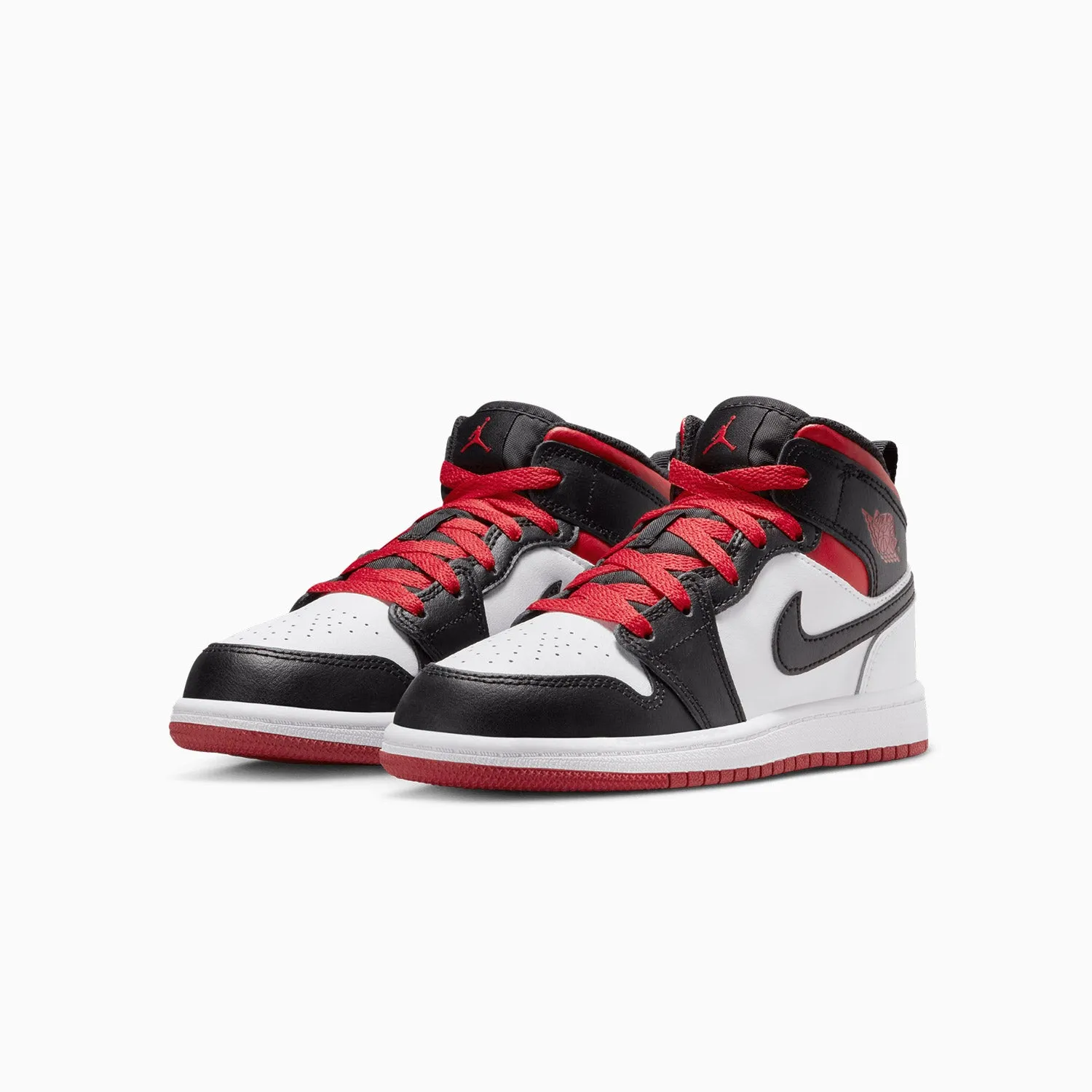 Kid's Jordan 1 Mid "Gym Red Black Toe" Pre School