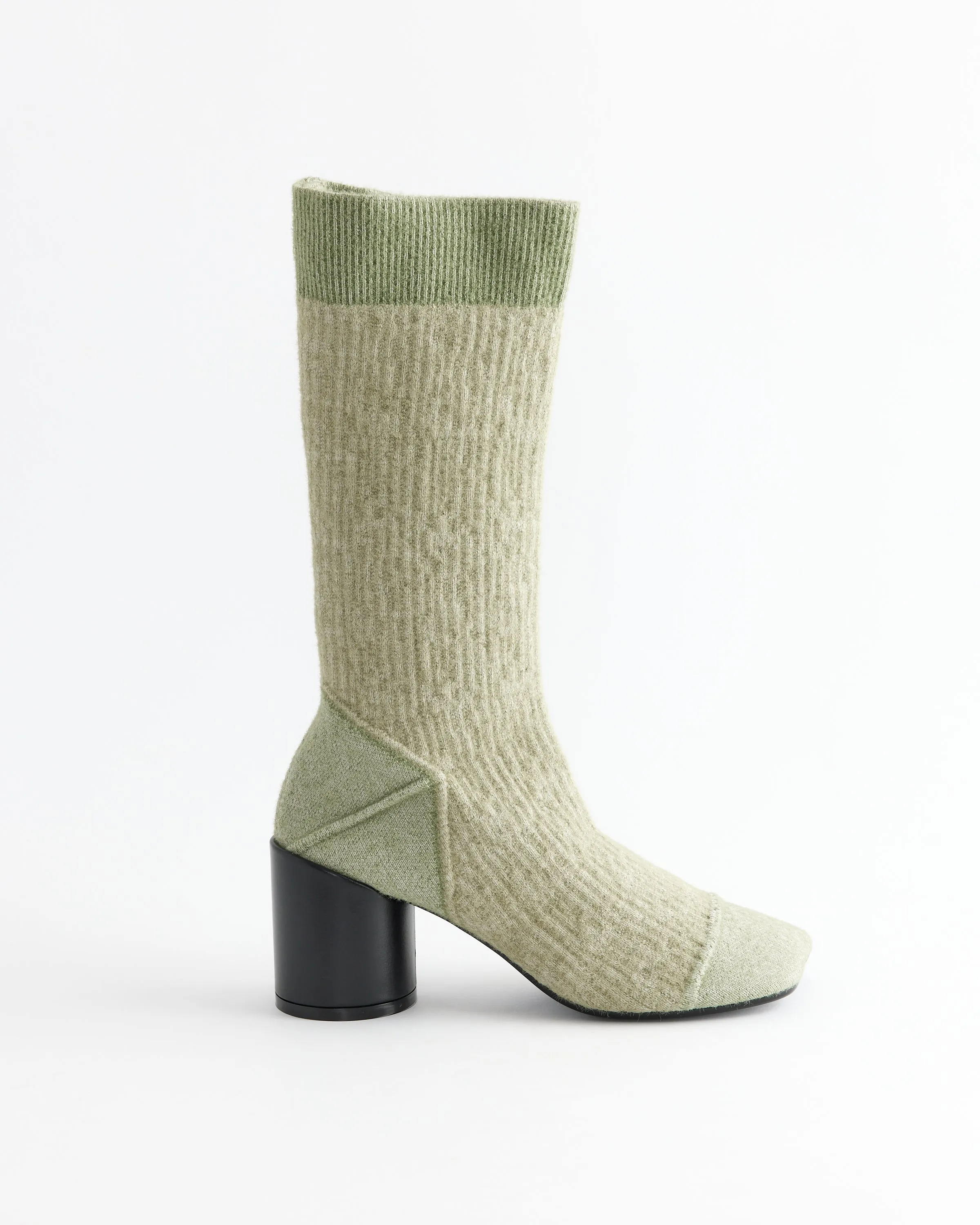 Knit Boots in Light Green