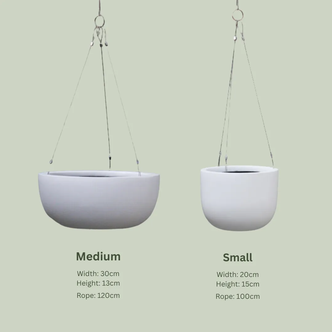 Lightweight Hanging Pot | White