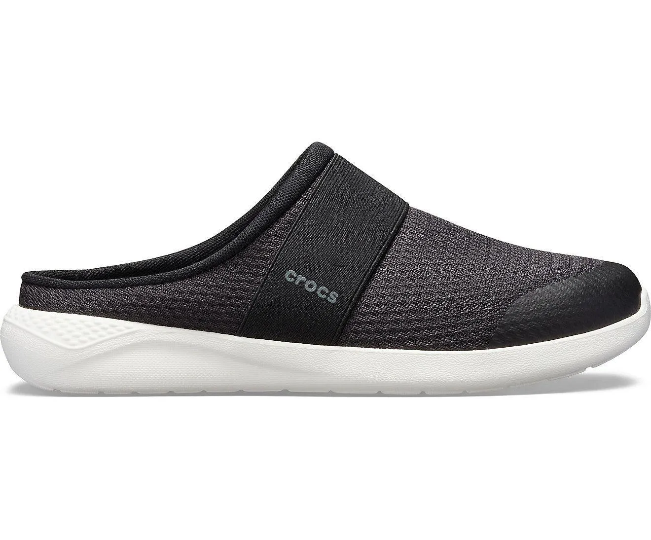 Men LiteRide Mesh Mule Clog - Black/ White