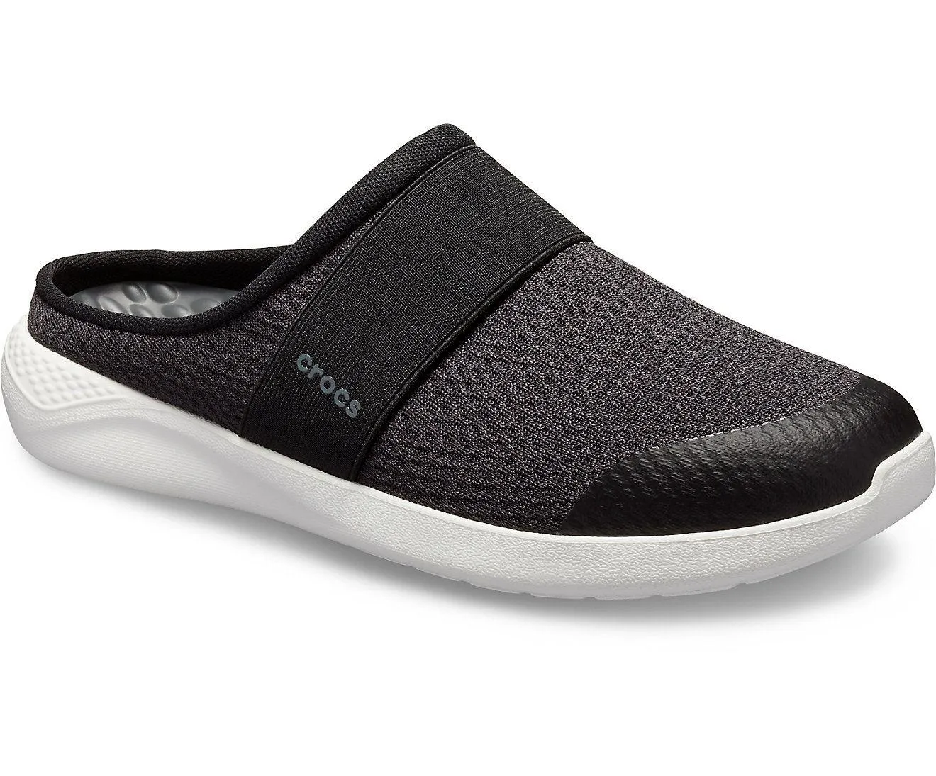 Men LiteRide Mesh Mule Clog - Black/ White