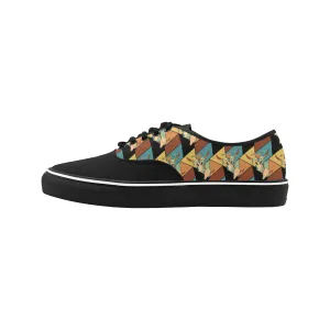 Men's Big Size Skull Casual Print Low Top Canvas Shoes