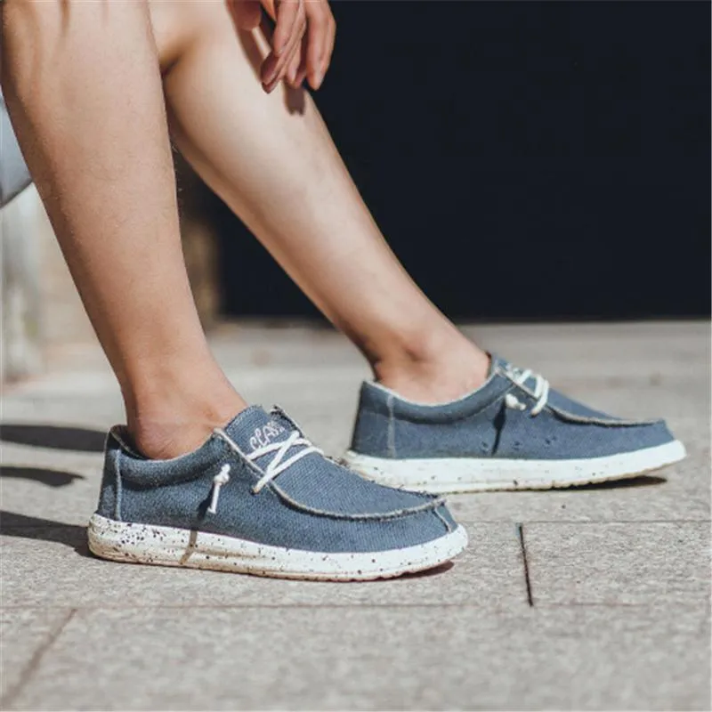 Mens Breathable Wearable Plus Size Casual Canvas Loafers