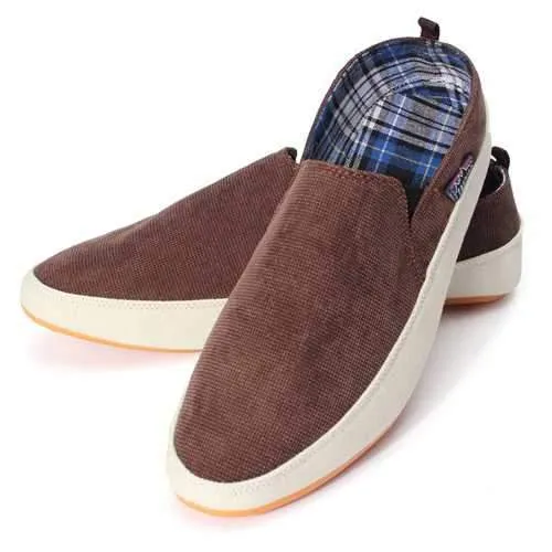 Mens Canvas Casual Trainers Boat Shoes