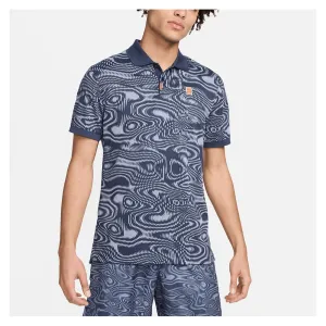 Men's Heritage Dri-Fit Tennis Polo Thunder Blue and Ashen Slate