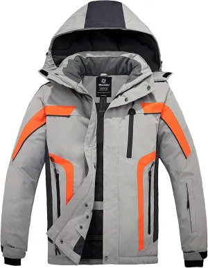 Men'S Mountain Waterproof Ski Jacket Warm Winter Snowboarding Jacket Snow Rain Coat