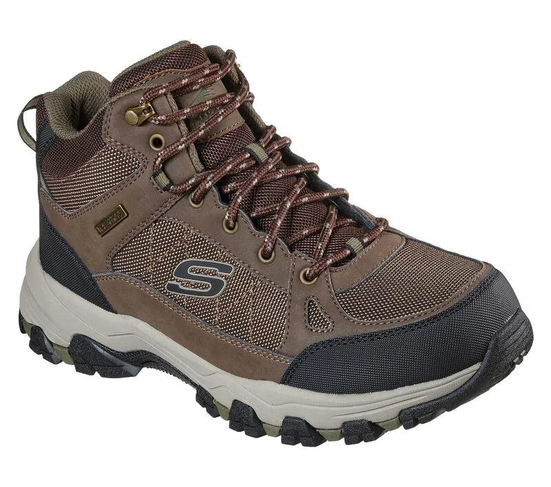 Men's Relaxed Fit Skechers 204477 Selmen Melano Hiking Boots - Chocolate