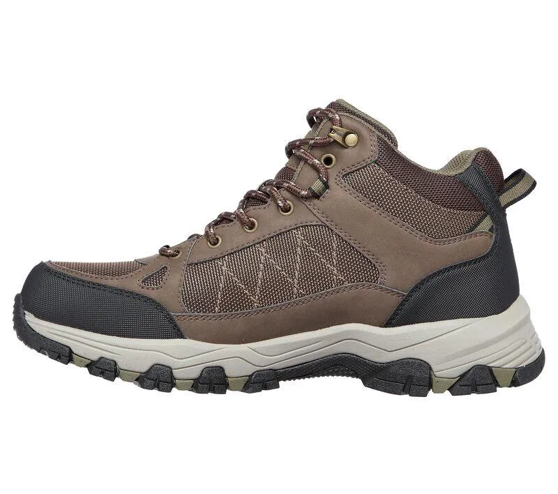 Men's Relaxed Fit Skechers 204477 Selmen Melano Hiking Boots - Chocolate