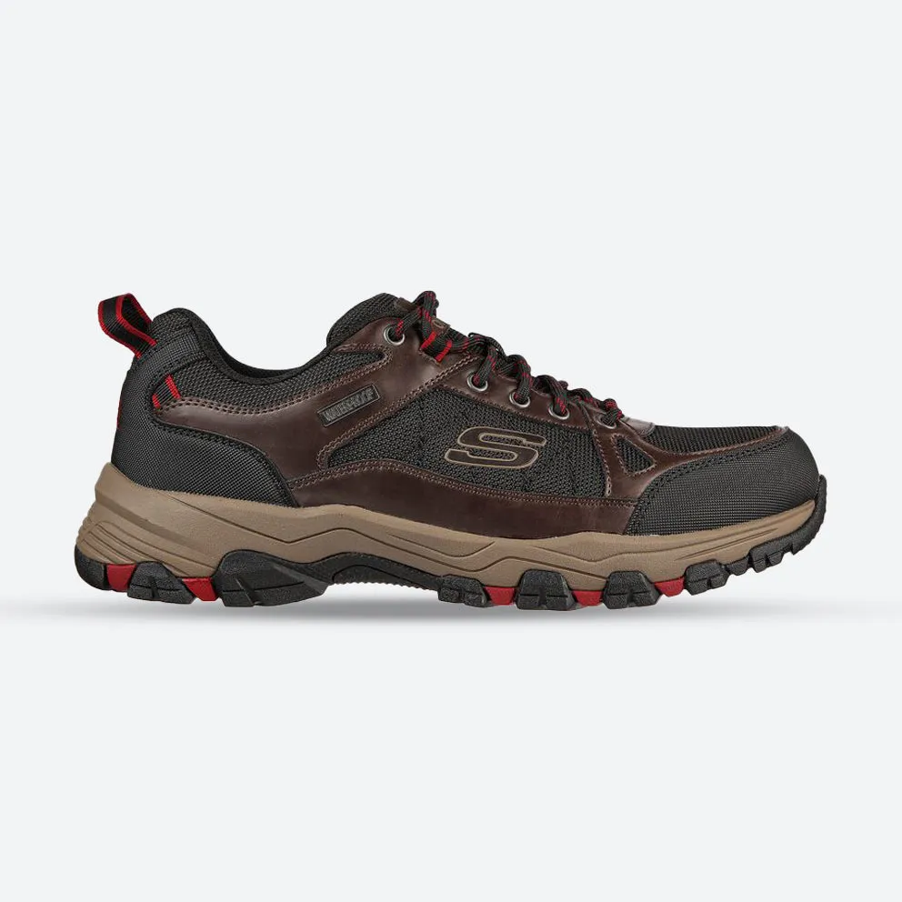 Men's Relaxed Fit Skechers Selmen Cormack - 204427 Hiking Trainers - Chocolate/Black