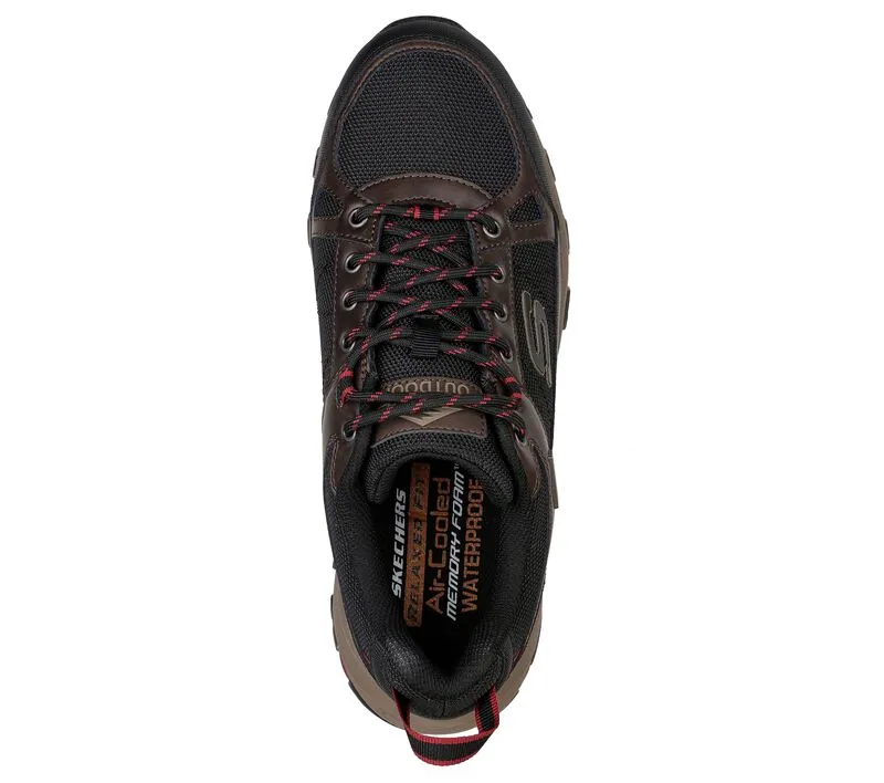 Men's Relaxed Fit Skechers Selmen Cormack - 204427 Hiking Trainers - Chocolate/Black