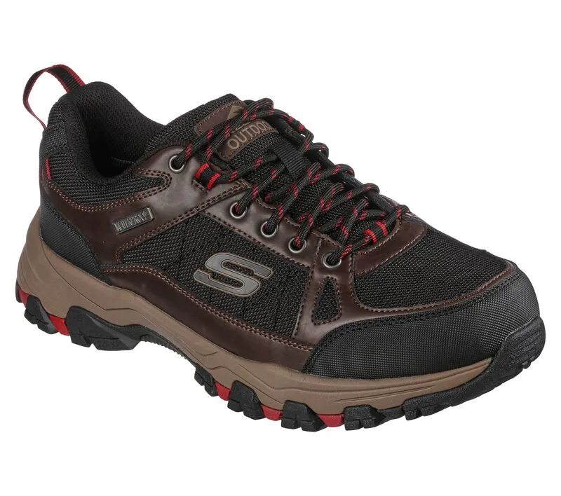 Men's Relaxed Fit Skechers Selmen Cormack - 204427 Hiking Trainers - Chocolate/Black