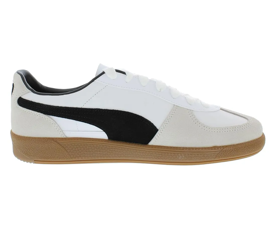 Men's Shoes PUMA PALERMO LEATHER Casual Lace Up Sneakers 39646401 WHITE / GRAY