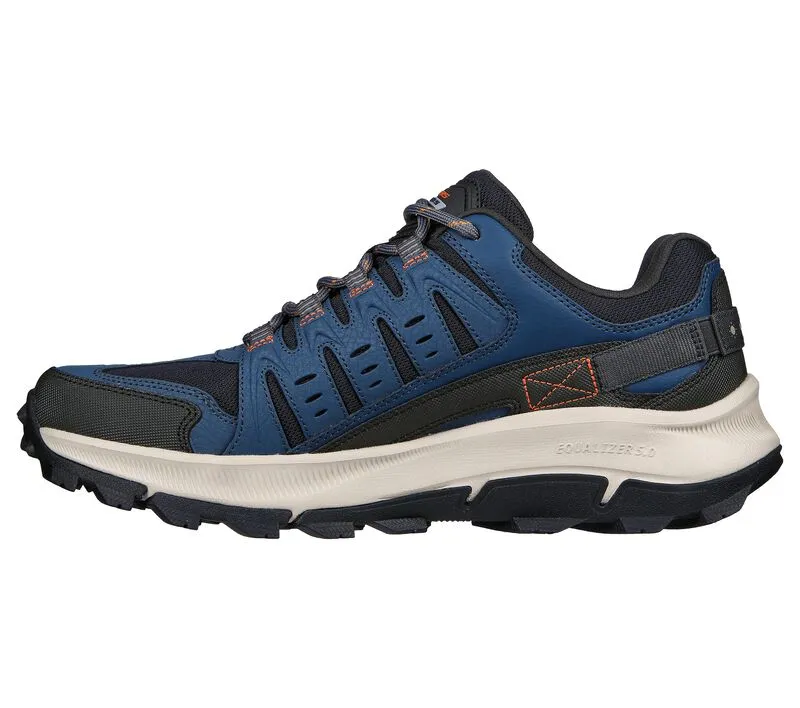 Men's Wide Fit Skechers 237501 Equalizer 5.0 Trail-Solix Walking Trainers - Navy/Orange