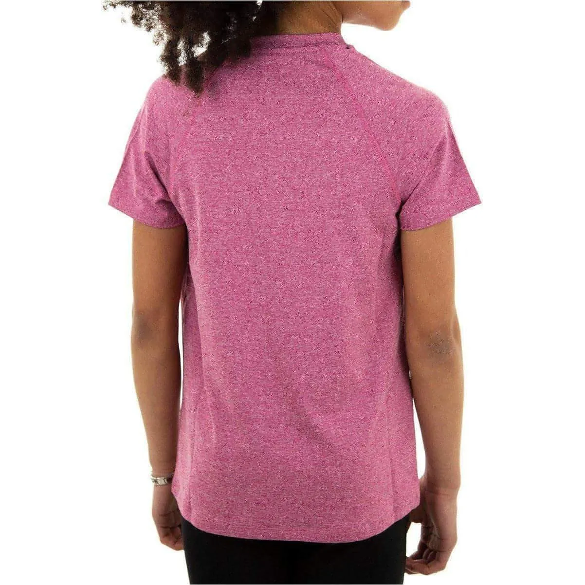 More Mile Train To Run Girls Short Sleeve Running Top - Pink