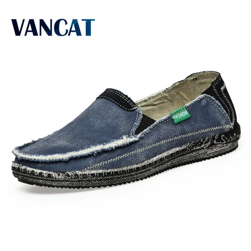 New arrival Low price Mens Breathable High Quality Casual Shoes Jeans Canvas Casual Shoes Slip On men Fashion Flats Loafer