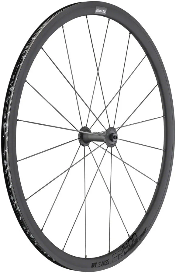 NEW DT Swiss PR 1400 DICUT OXiC Front Wheel - 700, QR x 100mm, Rim Brake, Black, 32mm