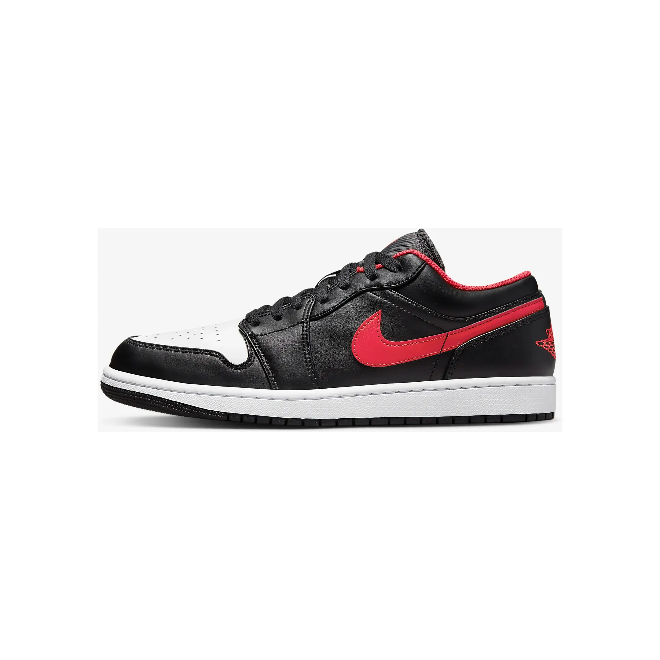 Nike Men's Air Jordan 1 Low Shoes - Black / White / Fire Red