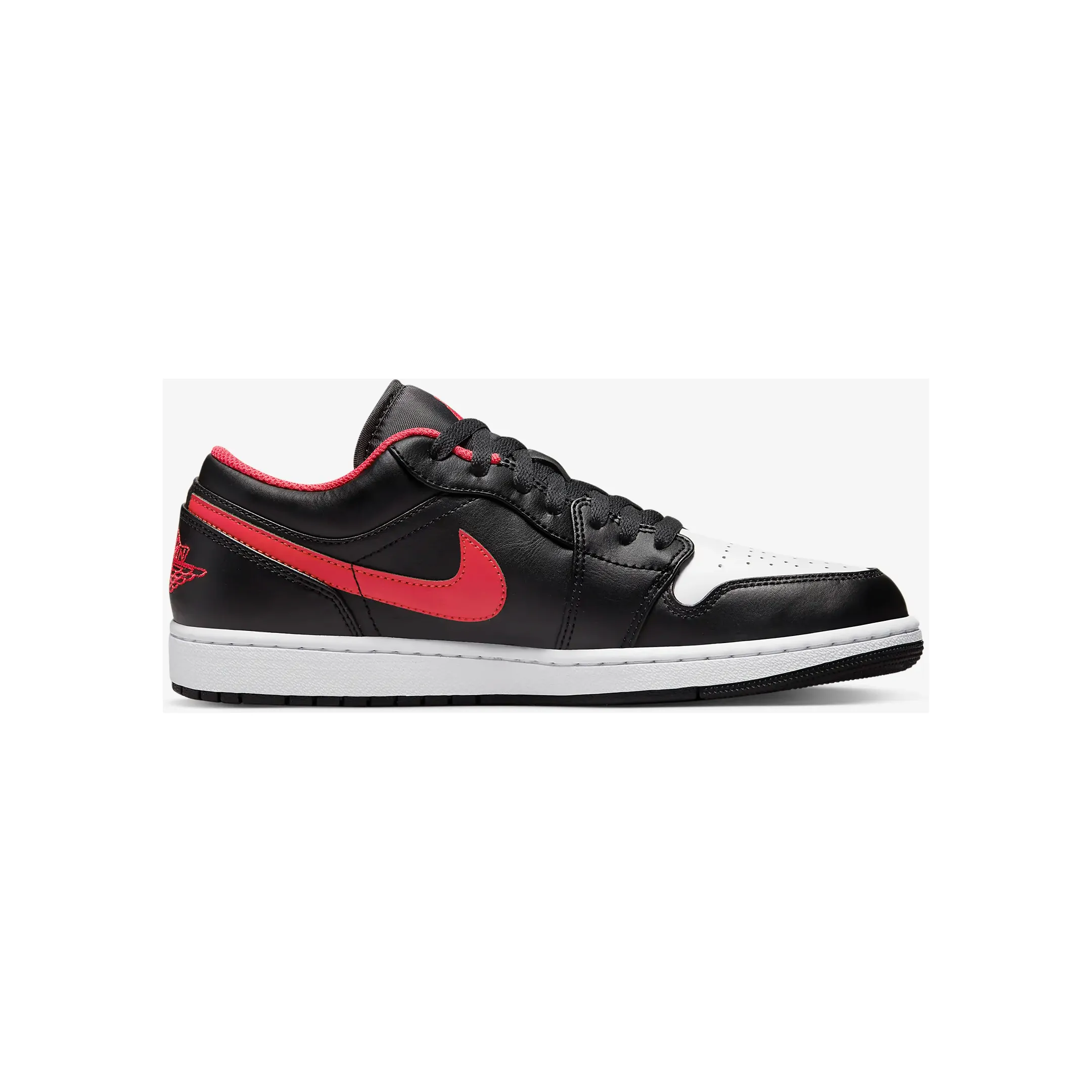 Nike Men's Air Jordan 1 Low Shoes - Black / White / Fire Red