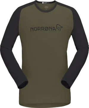 Norrøna Men&#x27;s Fjørå Equaliser Lightweight Long Sleeve Olive Night | Buy Norrøna Men&#x27;s Fjørå Equaliser Lightweight Long Sleeve Olive Night here | Outnorth