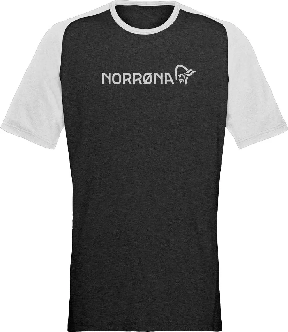 Norrøna Men&#x27;s Fjørå Equaliser Lightweight T-Shirt  Caviar/Light Grey | Buy Norrøna Men&#x27;s Fjørå Equaliser Lightweight T-Shirt  Caviar/Light Grey here | Outnorth