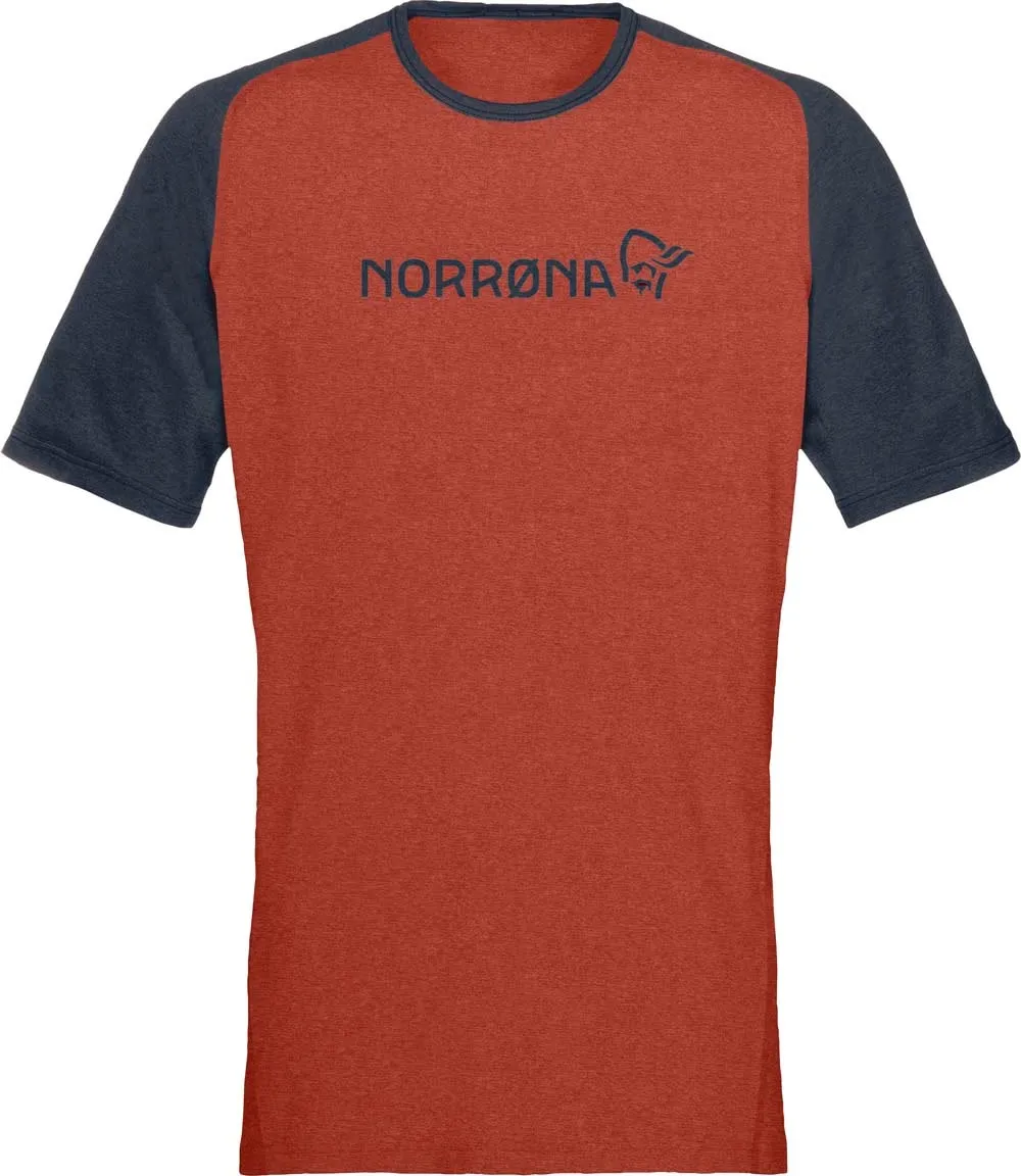 Norrøna Men&#x27;s Fjørå Equaliser Lightweight T-Shirt  Rooibos Tea/Indigo Night | Buy Norrøna Men&#x27;s Fjørå Equaliser Lightweight T-Shirt  Rooibos Tea/Indigo Night here | Outnorth