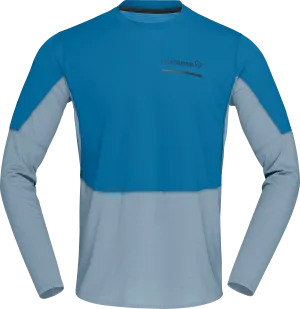 Norrøna Men&#x27;s Senja Equaliser Lightweight Long Sleeve Mykonos Blue | Buy Norrøna Men&#x27;s Senja Equaliser Lightweight Long Sleeve Mykonos Blue here | Outnorth