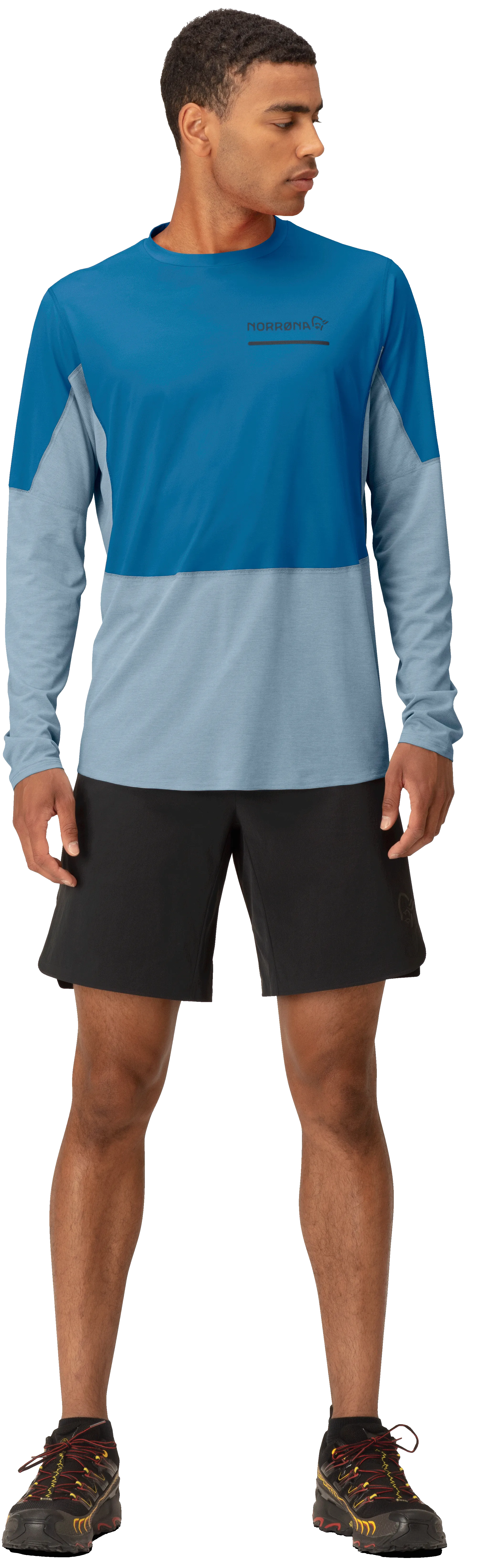 Norrøna Men&#x27;s Senja Equaliser Lightweight Long Sleeve Mykonos Blue | Buy Norrøna Men&#x27;s Senja Equaliser Lightweight Long Sleeve Mykonos Blue here | Outnorth