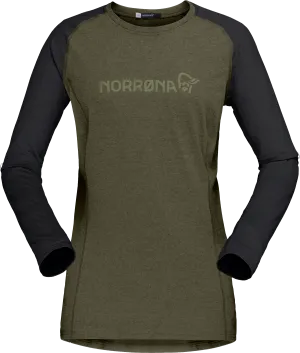 Norrøna Women&#x27;s Fjørå Equaliser Lightweight Long Sleeve Olive Night | Buy Norrøna Women&#x27;s Fjørå Equaliser Lightweight Long Sleeve Olive Night here | Outnorth