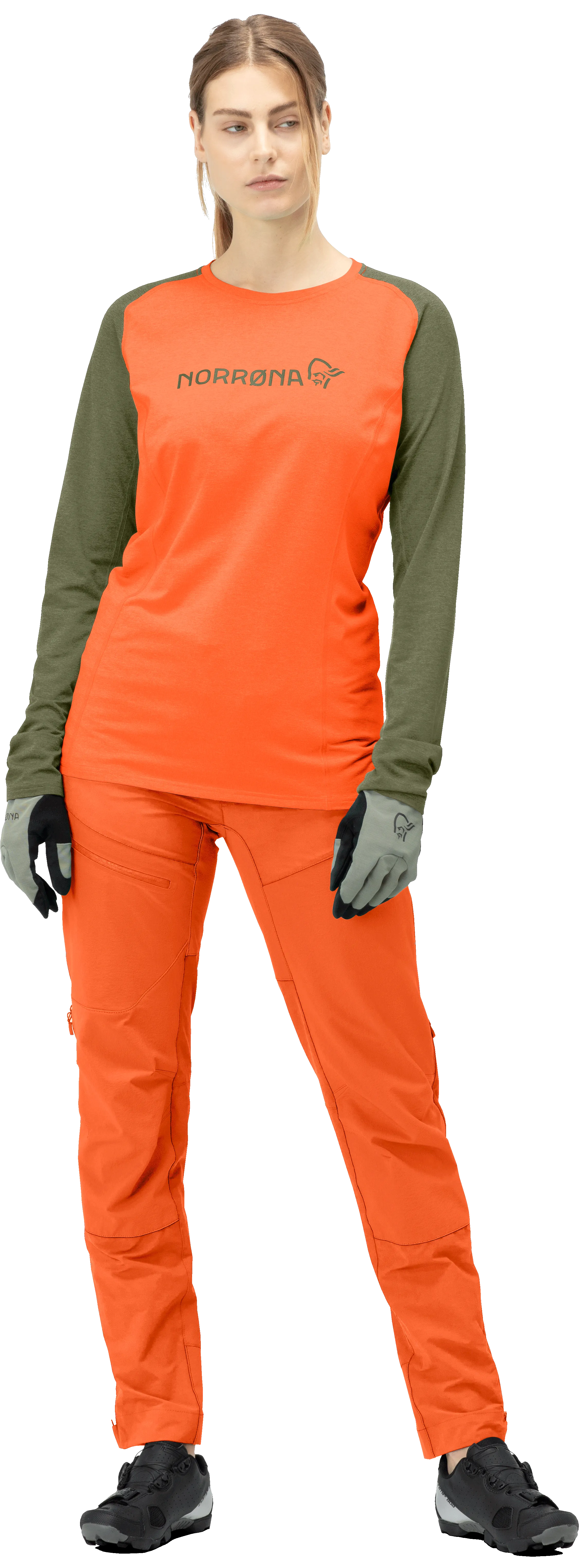 Norrøna Women&#x27;s Fjørå Equaliser Lightweight Long Sleeve Orange Alert | Buy Norrøna Women&#x27;s Fjørå Equaliser Lightweight Long Sleeve Orange Alert here | Outnorth