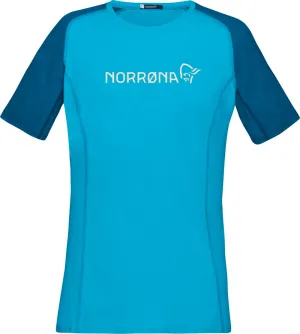 Norrøna Women&#x27;s Fjørå Equaliser Lightweight T-Shirt Mykonos Blue/Aquarius | Buy Norrøna Women&#x27;s Fjørå Equaliser Lightweight T-Shirt Mykonos Blue/Aquarius here | Outnorth