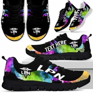 Nurse Sneaker, Lpn Licensed Practical Nurse Watercolor Sneakers Gym Running Shoes Gift Women Men, Best Shoes For Nurses