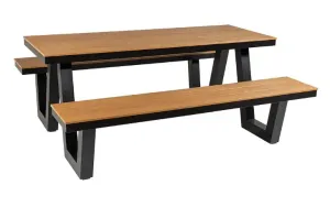 Onyx Picnic Table & Bench Set - 180cm