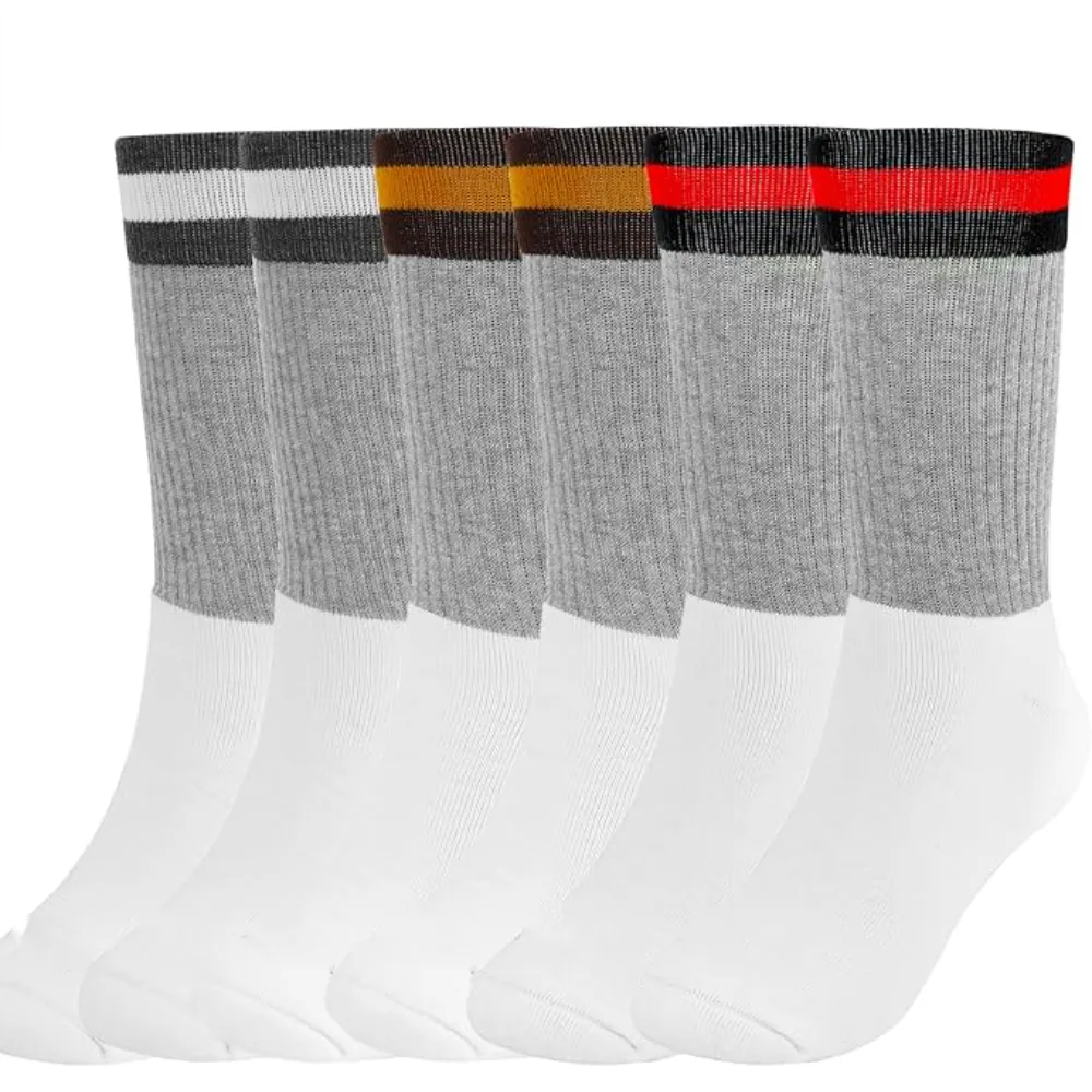 Pack Of 6 Festive And Classic Cushioned Socks Set