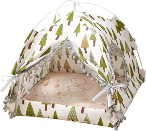 Pet Bed Cotton White Pine Tent Nest for Small Dog Or Cat